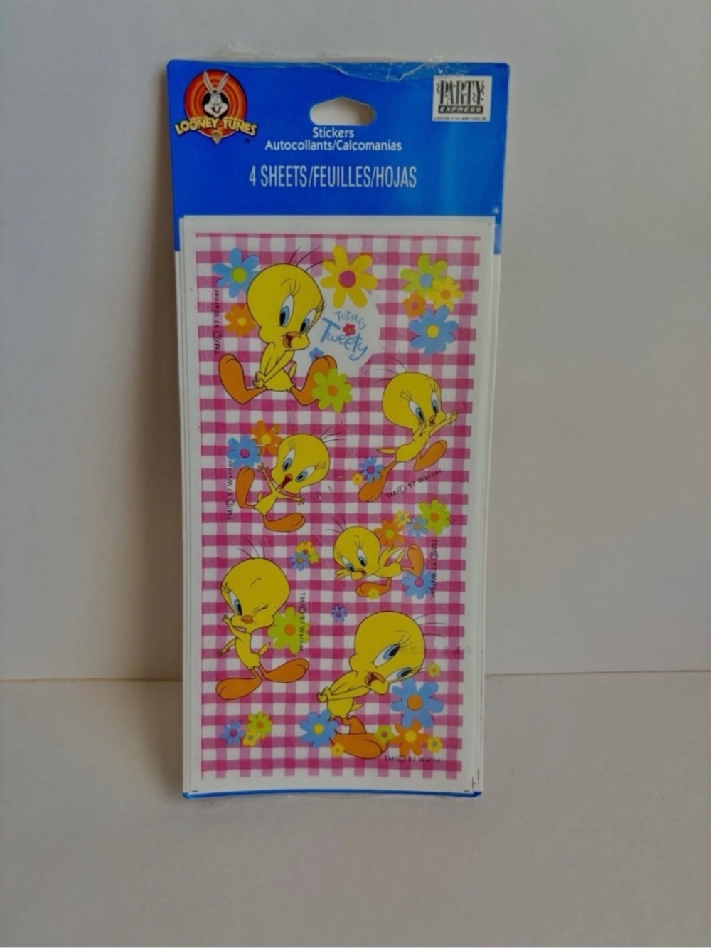 Looney Tunes Tweety Bird Party Express Hallmark Stickers 4 Sheets New 90s Y2K